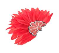 Didiseaon Vintage Plumage Headband for Carnival and Themed Events, Red Flapper Girl Hair Accessory Made of Plume and Non-woven Fabrics, Comfortable and Easy to Carry with Unique Fashion