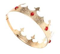 Didiseaon Vintage Prince Crown for Men Party Headpiece with Rhinestone Decoration King Crown for Cosplay Stage Prom Carnival and Costume Events