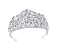 Didiseaon Vintage Royal Rhinestone Wedding Tiara Crown for Bride, Silver Bridal Headpiece Luxury Queen Crown Design, Elegant Hair Accessory for Weddings and Parties
