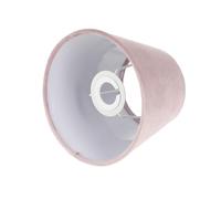 Didiseaon Vintage Small Drum Lamp Shade with White Liner Compatible with Light Sockets Iron Bracket Table Lamp Cover Elegant Replacement Pink Packaged