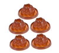Didiseaon Volcano Model Base and Shell Set for Boys and Girls Educational Science Projects 5pcs Small Diy Volcano Eruption Experiment Accessories for Exploring