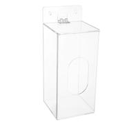 Didiseaon Wall Mount Glove Dispenser Box Transparent Acrylic Mask Storage Holder for Gloves Hair Beard Covers Lab Healthcare Use 9.45X4.02X3.74In