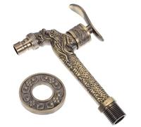 Didiseaon Wall Mounted Dragon Shape Outdoor Faucet Decorative Tap for Garden Laundry Mop Pool Retro-Style Waterfaucet with Extended Handle for Easy Use