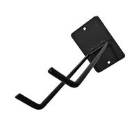 Didiseaon Wall-Mounted Garden Tool Organizer Rack Black Iron Broom Mop Holder with Hooks for Rake Shovel Hose Storage, Space-Saving Sundries Organizer Suitable for Garage Patio and Lawn Care