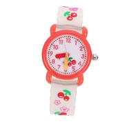 Didiseaon Waterproof Cartoon Cherry Silicon Student Watch with Adjustable Strap for Boys and Girls Birthday, Cute Cartoon Wristwatch for Students, Sturdy and Stylish
