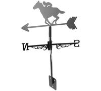 Didiseaon Weathervane, Metal Wind Direction Indicator, Black, for Yard and Roof, Retro Creative Simple Design, Easy to Install, Intuitively Understand Wind Direction
