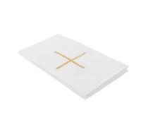 Didiseaon White Church Altar Cloth Linen Embroidered Cross, Multi-Purpose Reinforced Cloth for Baptism and Sacramental Services, Communion Liturgy Linen for Special Church Ceremonies