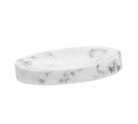 Didiseaon White Resin Soap Holder with Marble Pattern Lightweight and Sturdy Soap Dish for Bathroom and Kitchen Nordic Style Decorative to Keep