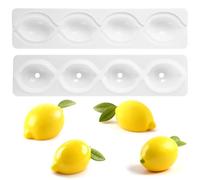 Didiseaon White Silicone Lemon Mousse Cake Mold for Baking and DIY Making, Impermeable and Dishwasher Safe French Dessert Silicone Mold for Cake and Chocolate