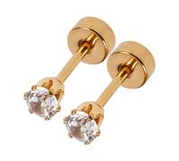 Didiseaon White Zirconia Earrings for Women and Lightweight Comfortable Bling Rhinestone Ear Jewelry Stylish Decoration for Daily Wear