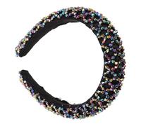 Didiseaon Wide Boho Style Headband for Women with Handwoven Rhinestones, Secure Fit and Portable Hair Jewelry, for Weddings and Daily Styling