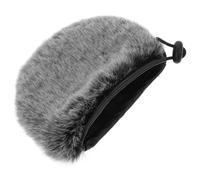 Didiseaon Windproof Pop-up Shield Plush Microphone Cover for Snowman Thickened Microphone Windscreen Drawstring for Home Studio Recording and Live Streaming