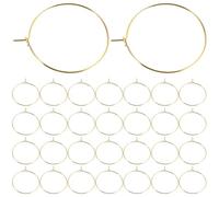 Didiseaon Wine Glass Marker Rings, Carbon Steel 200pcs Golden 25mm Reusable | Easy Identification for Goblets, DIY Craft Use, Secure Fit Design, Frequent Gatherings and Upscale Events