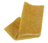 Didiseaon Wireless Handheld Microphone Handle Cover, Golden Rhinestone Plastic Sleeve for Cordless Mic, Decorative Protector for Hosts and Performers