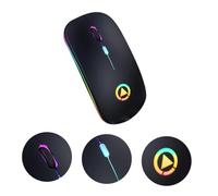 Didiseaon Wireless Mouse Mute Mouse Luminescent for Work Study Rechargeable Rgb Seven Breathing Light Smart for Laptop