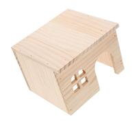 Didiseaon Wood Hamster House Multi-chamber Maze Tunnel Exploring Toys Hamster Maze Toys for Feeding Small Animal Activity Playground