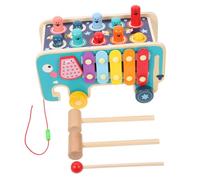 Didiseaon Wood Preschool Hammer Xylophone Colorful Elephant Percussion Instrument for Early Educational Play Hand Eye Coordination Development Fine Motor Skills