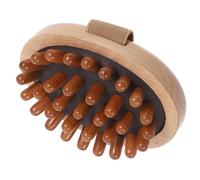 Didiseaon Wooden Acupoint Massage Brush Handheld Scalp Massager Tool for Relaxation and Fatigue Relief Portable Hair Massage Comb with Side Strap for and Cleaning