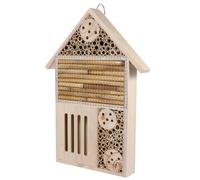 Didiseaon Wooden Bee House for Garden Outdoor Insect Hotel with Natural Design for Bees Ladybugs and Beetles Assembled Decorative Bug House