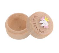 Didiseaon Wooden Deciduous Tooth Box Boy Girl Tooth Holder Keepsake Organizer Storage Box for First Fetal Hair Saver
