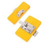 Didiseaon Wooden Door Latch for Busy Board DIY Accessories Montessori Sensory for Smooth Sanded Edges Early Educational Fine Motor Skill Development Yellow Right Latch
