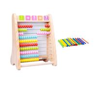 Didiseaon Wooden Educational Drawing Board and Calculation Frame for Smooth Surface Arithmetical Learning Aid Multifunctional Early Math Enlightenment for Preschool and Elementary