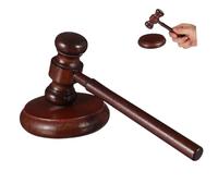 Didiseaon Wooden Gavel for Judge Hammer with Sound for Auctions Role Play and School Events Young Lawyers and Auctioneers