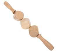 Didiseaon Wooden Gua Sha Massage Stick Manual Massager Roller for Full Body Meridian Therapy with Dice Design - Natural Wood Massage Rod for Home Relaxation and Muscle Relief