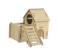 Didiseaon Wooden Hamster Home Small Pet Hideout Decorative House Design Outdoor Pet House for Hamsters