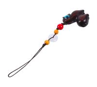 Didiseaon Wooden Horse Pendant Car Accessory with Elegant Jade Stone Cute Zodiac Horse Keychain Durable and Versatile Decoration for Vehicle Keys Luck Charm