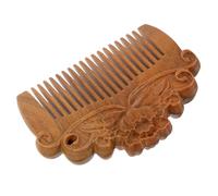 Didiseaon Wooden Massage Comb with Relief Carving Anti-static Scalp Massager for Hair Care Solid Sturdy Natural Material Unique Elegant Design for Home Use and Giving