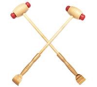 Didiseaon Wooden Massage Hammer 2pcs Set Manual Back and Shoulder Massager Whole Body Portable Scratcher for Itching Relief and Care