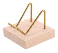 Didiseaon Wooden Mineral Agate Display Stand Stable Gemstone Holder for Crystal Spheres and Minerals Metal Arm Base for Home Decor Office Museum Exhibitions and Collectors Gift
