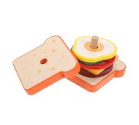 Didiseaon Wooden Montessori Sandwich Stacking for Educational Wooden Food for Motor Skill Development Preschool Learning and Social Interaction