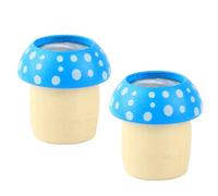 Didiseaon Wooden Mushroom Kaleidoscope, Educational Science Experiment 2pcs with Polygon Shape and Beautiful Pattern, Blue Colour for Gift to Develop Creativity and Sight