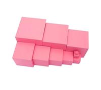 Didiseaon Wooden Pink Tower Early Learning Dimensional Fine Motor Skills Development and Visual Discrimination Pink