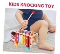 Didiseaon Wooden Pounding with Hammer for Preschool Motor Skills Development Animal Design Educational Hammering Game for Boys and Aged Year and Up