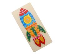 Didiseaon Wooden Rocket Puzzle Educational for Boys Cognitive Building Plaything for Hand-eye Coordination and Concentration Development Birthday