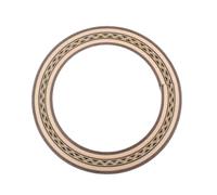 Didiseaon Wooden Sound Hole Rosette for Acoustic Classical Guitars Brown Wave Pattern Guitar Accessory Unique Polished Surface Decorative Inlay Part