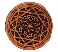 Didiseaon Wooden Soundhole Cover for Acoustic Guitar with Feedback Buffer, Easy to Store, round Shape Featuring Beautiful Hollow Pattern, Acoustic Guitar Soundhole Dampener
