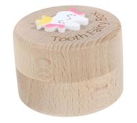 Didiseaon Wooden Tooth Fairy Box with Large Capacity and Intricate Carved Design, Teeth Storage Box for Boys and Girls, Keepsake for Baby Boys and Girls