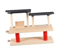 Didiseaon Wooden Train Track Accessory DIY Railway Station Platform Model Safe and Wood Material Creative Train Track Scene for Educational and Imaginative Play