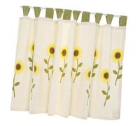 Didiseaon Yellow Sunflower Pattern Fabric Material Screen Curtain Hand Washable and Machine Washable, Cupboard Door Curtain for Sink Cabinet and Home for Kitchen Or Bedroom