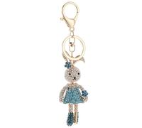 Didiseaon Zinc Alloy Rabbit Shape Keyring Rhinestone Keychain with Shining Incomparable Finish and Seamless Welding, Portable Pendant for Easter Mobile Phone Pendant Or Bag Accessory