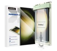 Didisky 2-Pack Tempered Glass Screen Protector for Samsung Galaxy S23 Ultra, Supports Ultrasonic Fingerprint, with Easy Installation Frame, 3D Curved Full Coverage,9H Hardness, Case Friendly, HD Clear