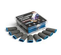 Didisky Gaming Finger Sleeves [10-Pack, Classic Blue], 35% Silver Fiber for Pro-Level Control & Max Sensitivity, Zero-Friction & Anti-Sweat, Premium Flip Box for iOS & Android Mobile Gamers