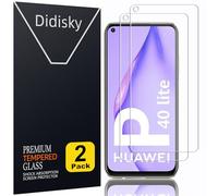 Didisky Tempered Glass Screen Protector for Huawei P40 Lite (Not For P40 lite 5G / E), [2 Pack ] Anti Scratch, 9H Hardness, No Bubbles, High Definition