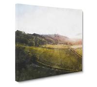 Didling Countryside In West Sussex Canvas Print | Gallery Wrapped 30mm Frame Wall Art | 14x14 inches | Ready to Hang | Modern Landscape Picture | Living Room Bedroom Lounge Office