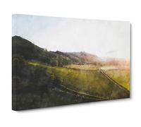 Didling Countryside In West Sussex Canvas Print | Gallery Wrapped 30mm Frame Wall Art | 24x16 inches | Ready to Hang | Modern Landscape Picture | Living Room Bedroom Lounge Office
