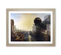Dido Building Carthage By Joseph Mallord William Turner Classic Painting Framed Print | A2 Oak Framed Wall Art | Ready to Hang | Classic Cityscape Picture | Living Room Bedroom Lounge Office